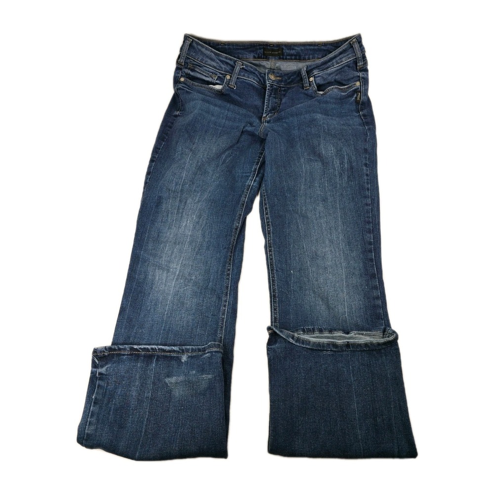 Silver Jeans Co Suki Slim Boot Mid Rise‎ Dark Wash Denim Jeans Womens 33x33